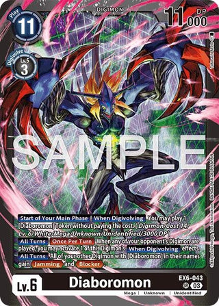 Image for Diaboromon (EX6-043 SR) (Limited Card Pack -Another Knight-) - Digimon Card Game