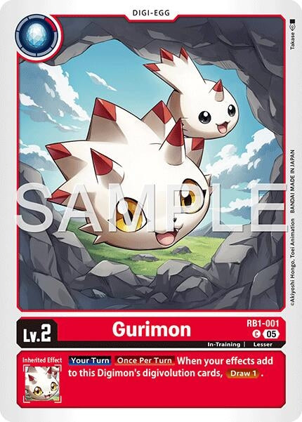 Image for Gurimon (Reprint) (RB1-001 C) (Advanced Booster Digimon Generation) - Digimon Card Game