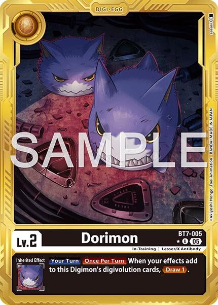 Image for Dorimon (Gold Border) (BT7-005 U) (Advanced Booster Digimon Generation) - Digimon Card Game