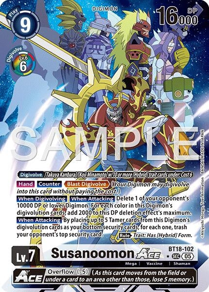 Image for Susanoomon ACE (Alternate Art) (BT18-102 SEC) (Advanced Booster Digimon Generation) - Digimon Card Game