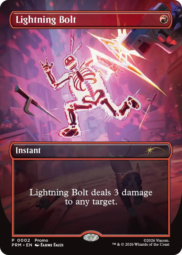 Image for Lightning Bolt (Borderless) (2) (Unique and Miscellaneous Promos) - Magic: The Gathering