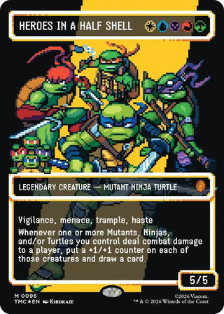 Image for Heroes in a Half Shell (0096) (Borderless) (Surge Foil) (96) (Teenage Mutant Ninja Turtles) - Magic: The Gathering
