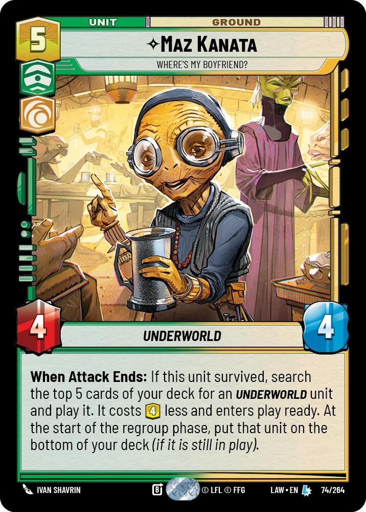 Image for Maz Kanata - Where's My Boyfriend? (74/264) (A Lawless Time) - Star Wars: Unlimited