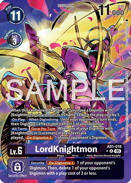 Image for LordKnightmon - AD1-018 (Alternate Art) (AD1-018 R) (Advanced Booster Digimon Generation) - Digimon Card Game