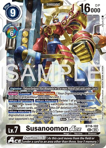 Image for Susanoomon ACE (Reprint) (BT18-102 SEC) (Advanced Booster Digimon Generation) - Digimon Card Game