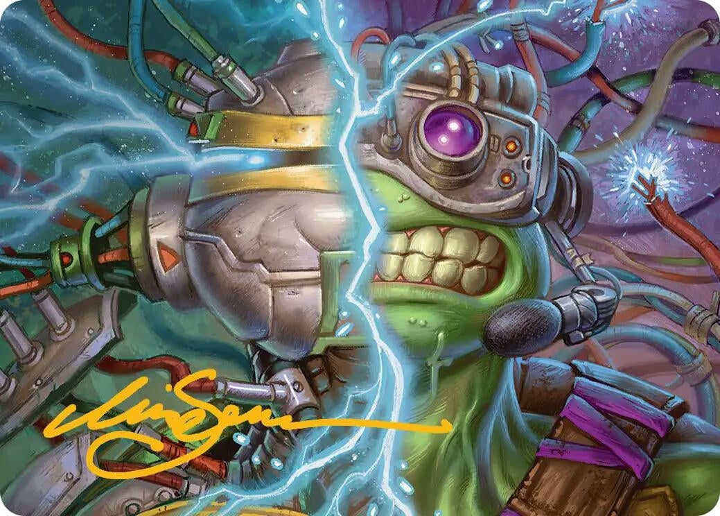 Image for Mind Transfer Protocol Art Card (Gold-Stamped Signature) (5) (Teenage Mutant Ninja Turtles) - Magic: The Gathering