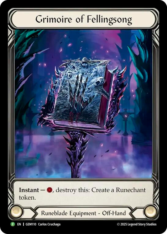 Image for Grimoire of Fellingsong (GEM110) (GEM Pack 4) - Flesh and Blood TCG