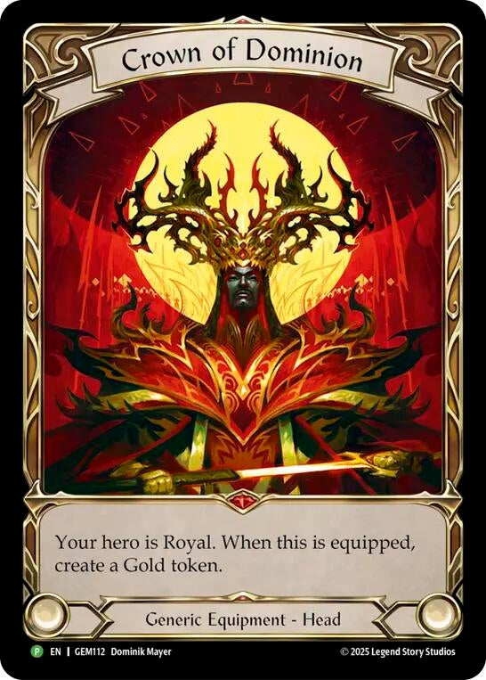 Image for Crown of Dominion (Golden) (GEM112) (GEM Pack 4) - Flesh and Blood TCG