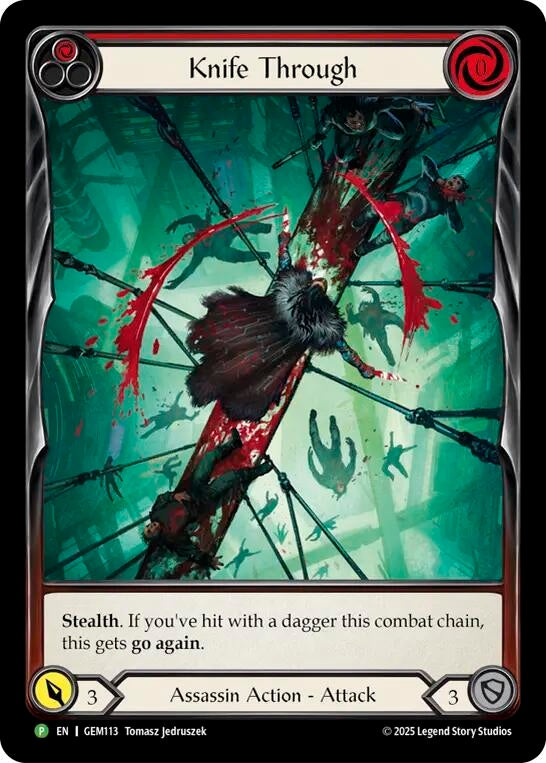 Image for Knife Through (Red) (GEM113) (GEM Pack 4) - Flesh and Blood TCG