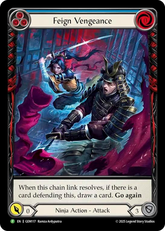 Image for Feign Vengeance (Blue) (GEM117) (GEM Pack 4) - Flesh and Blood TCG
