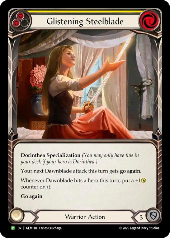Image for Glistening Steelblade (GEM118) (GEM Pack 4) - Flesh and Blood TCG