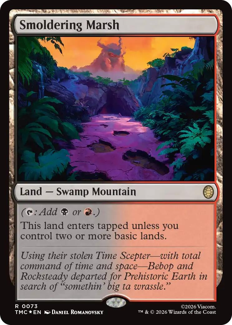 Image for Smoldering Marsh (Surge Foil) (73) (Teenage Mutant Ninja Turtles) - Magic: The Gathering