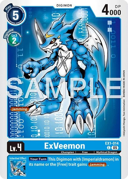Image for ExVeemon - EX1-014 (Reprint) (EX1-014 C) (Advanced Booster Digimon Generation) - Digimon Card Game