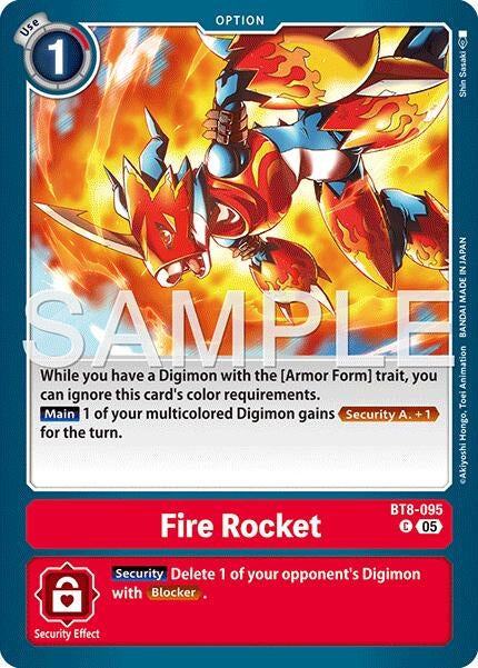Image for Fire Rocket (Reprint) (BT8-095 C) (Advanced Booster Digimon Generation) - Digimon Card Game