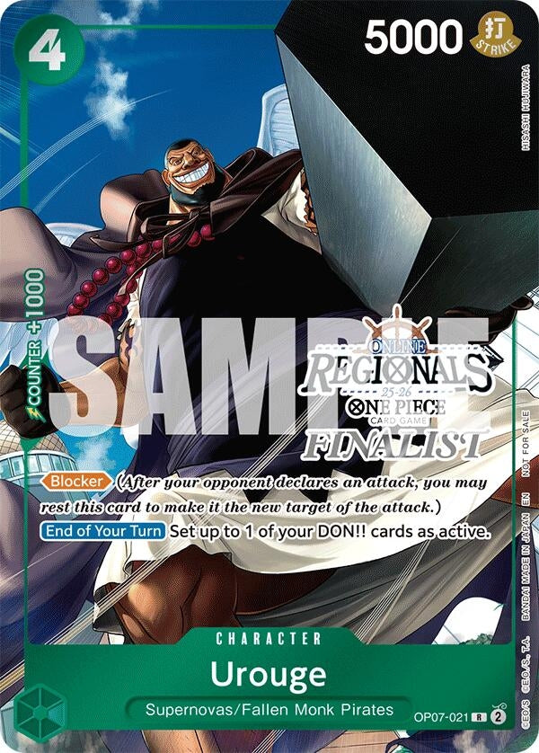 Image for Urouge (Online Regional Finalist Card Set 2025 Vol.1) (OP07-021) (One Piece Promotion Cards) - One Piece Card Game
