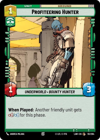 Image for Profiteering Hunter (151/264) (A Lawless Time) - Star Wars: Unlimited