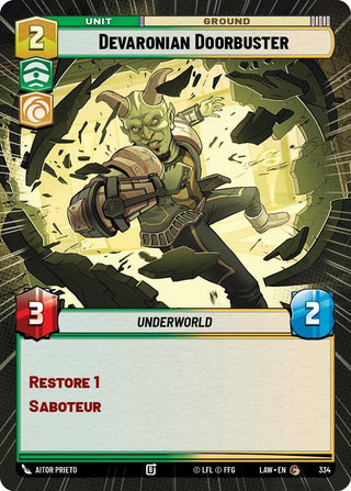 Image for Devaronian Doorbuster (Hyperspace) (334) (A Lawless Time) - Star Wars: Unlimited