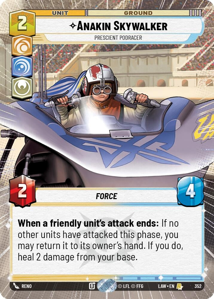 Image for Anakin Skywalker - Prescient Podracer (Hyperspace) (352) (A Lawless Time) - Star Wars: Unlimited
