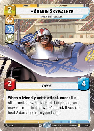 Image for Anakin Skywalker - Prescient Podracer (Hyperspace) (352) (A Lawless Time) - Star Wars: Unlimited