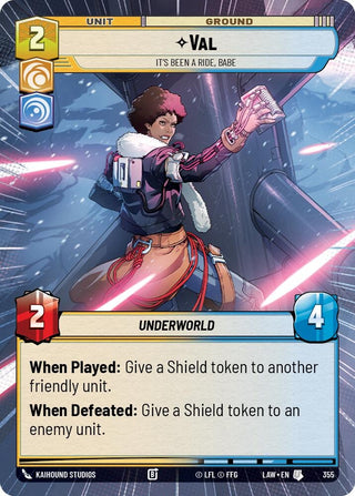 Image for Val - It's Been a Ride, Babe (Hyperspace) (355) (A Lawless Time) - Star Wars: Unlimited
