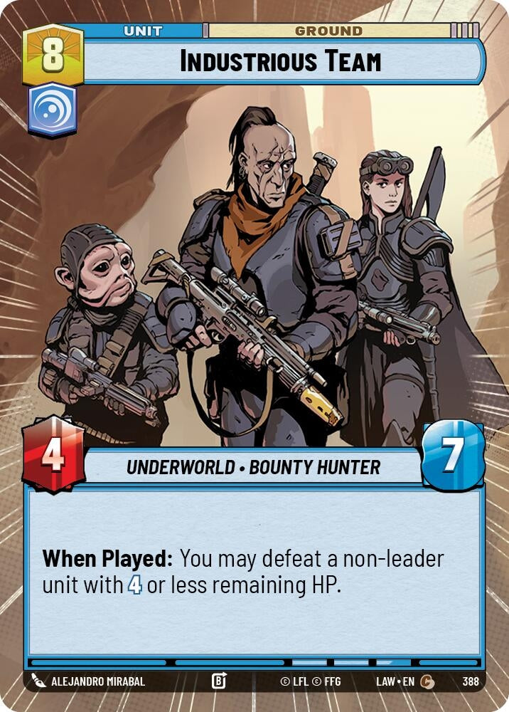 Image for Industrious Team (Hyperspace) (388) (A Lawless Time) - Star Wars: Unlimited
