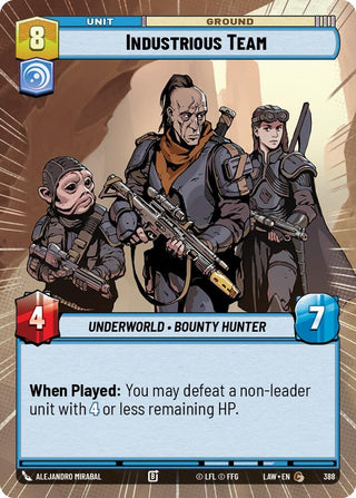 Image for Industrious Team (Hyperspace) (388) (A Lawless Time) - Star Wars: Unlimited