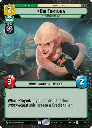 Image for Bib Fortuna - Die Wanna Wanga? (Hyperspace) (398) (A Lawless Time) - Star Wars: Unlimited