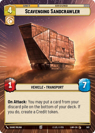 Image for Scavenging Sandcrawler (Hyperspace) (502) (A Lawless Time) - Star Wars: Unlimited