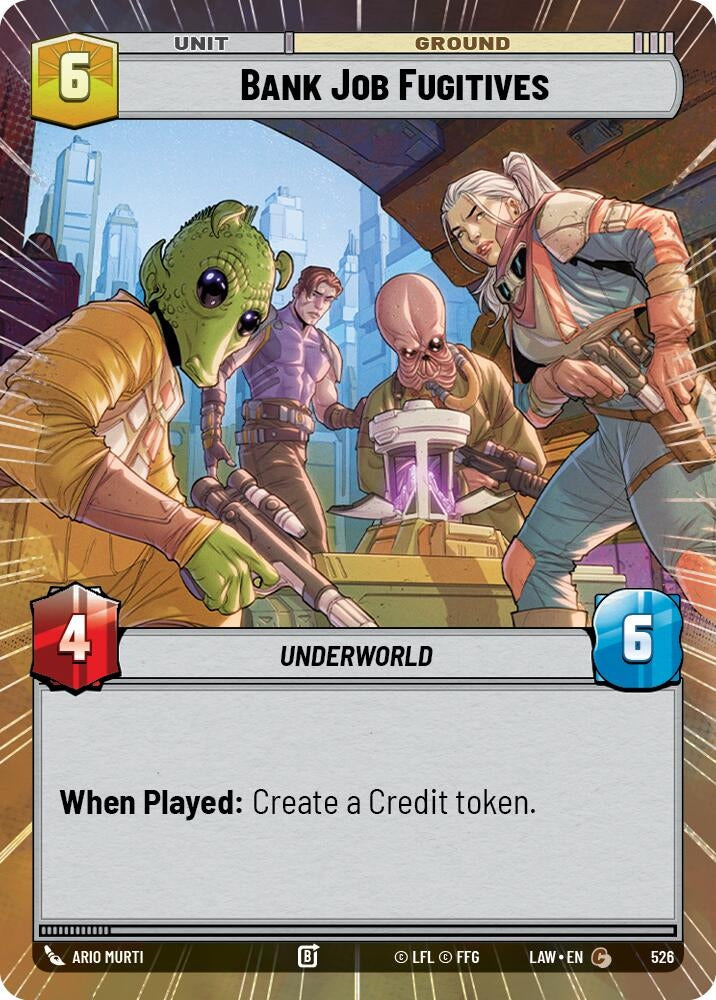 Image for Bank Job Fugitives (Hyperspace) (526) (A Lawless Time) - Star Wars: Unlimited