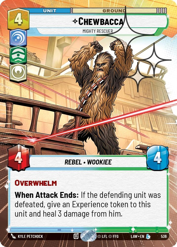 Image for Chewbacca - Mighty Rescuer (Hyperspace Foil) (536) (A Lawless Time) - Star Wars: Unlimited