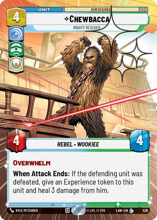 Image for Chewbacca - Mighty Rescuer (Hyperspace Foil) (536) (A Lawless Time) - Star Wars: Unlimited