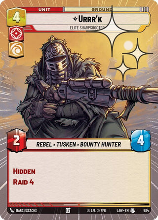 Image for Urrr'k - Elite Sharpshooter (Hyperspace Foil) (584) (A Lawless Time) - Star Wars: Unlimited