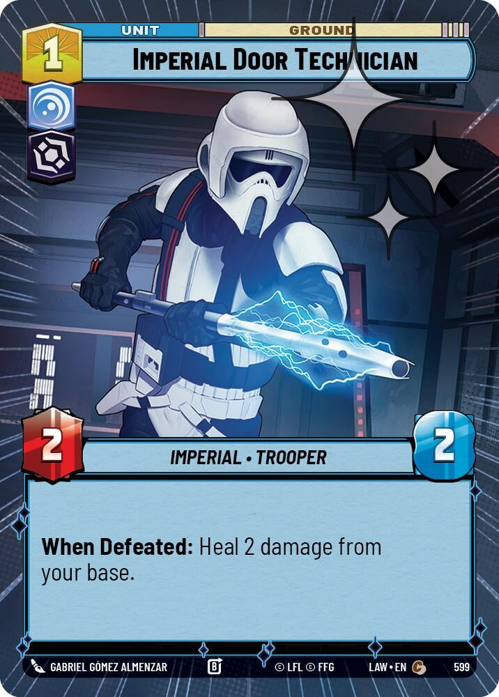 Image for Imperial Door Technician (Hyperspace Foil) (599) (A Lawless Time) - Star Wars: Unlimited