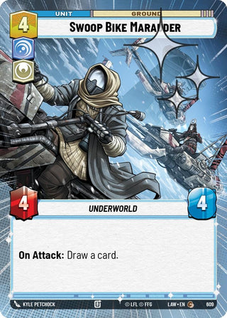 Image for Swoop Bike Marauder (Hyperspace Foil) (609) (A Lawless Time) - Star Wars: Unlimited