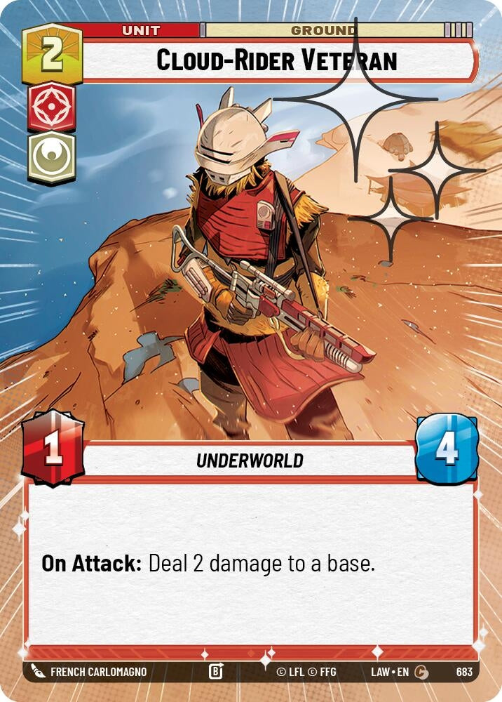 Image for Cloud-Rider Veteran (Hyperspace Foil) (683) (A Lawless Time) - Star Wars: Unlimited