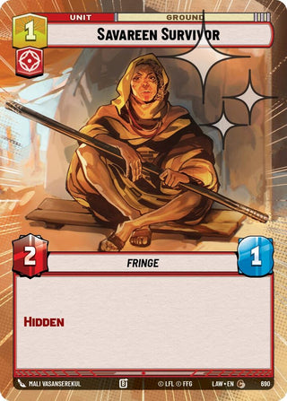 Image for Savareen Survivor (Hyperspace Foil) (690) (A Lawless Time) - Star Wars: Unlimited
