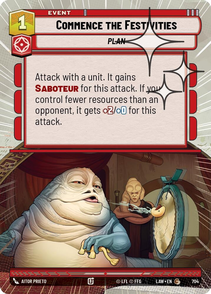 Image for Commence the Festivities (Hyperspace Foil) (704) (A Lawless Time) - Star Wars: Unlimited