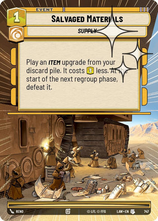 Image for Salvaged Materials (Hyperspace Foil) (747) (A Lawless Time) - Star Wars: Unlimited