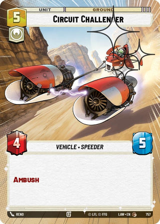 Image for Circuit Challenger (Hyperspace Foil) (757) (A Lawless Time) - Star Wars: Unlimited