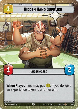 Image for Hidden Hand Supplier (Hyperspace Foil) (759) (A Lawless Time) - Star Wars: Unlimited