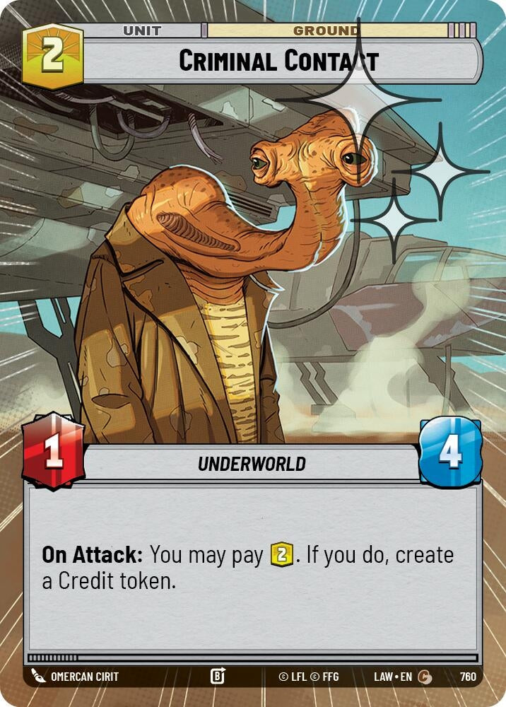 Image for Criminal Contact (Hyperspace Foil) (760) (A Lawless Time) - Star Wars: Unlimited
