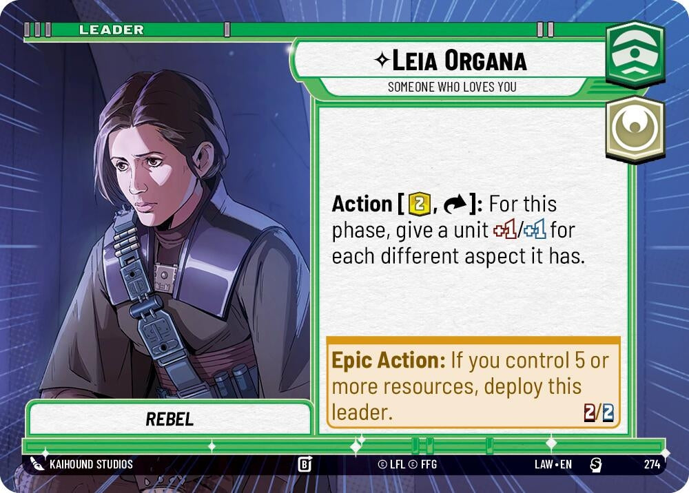 Image for Leia Organa - Someone Who Loves You (Hyperspace) (274) (A Lawless Time) - Star Wars: Unlimited