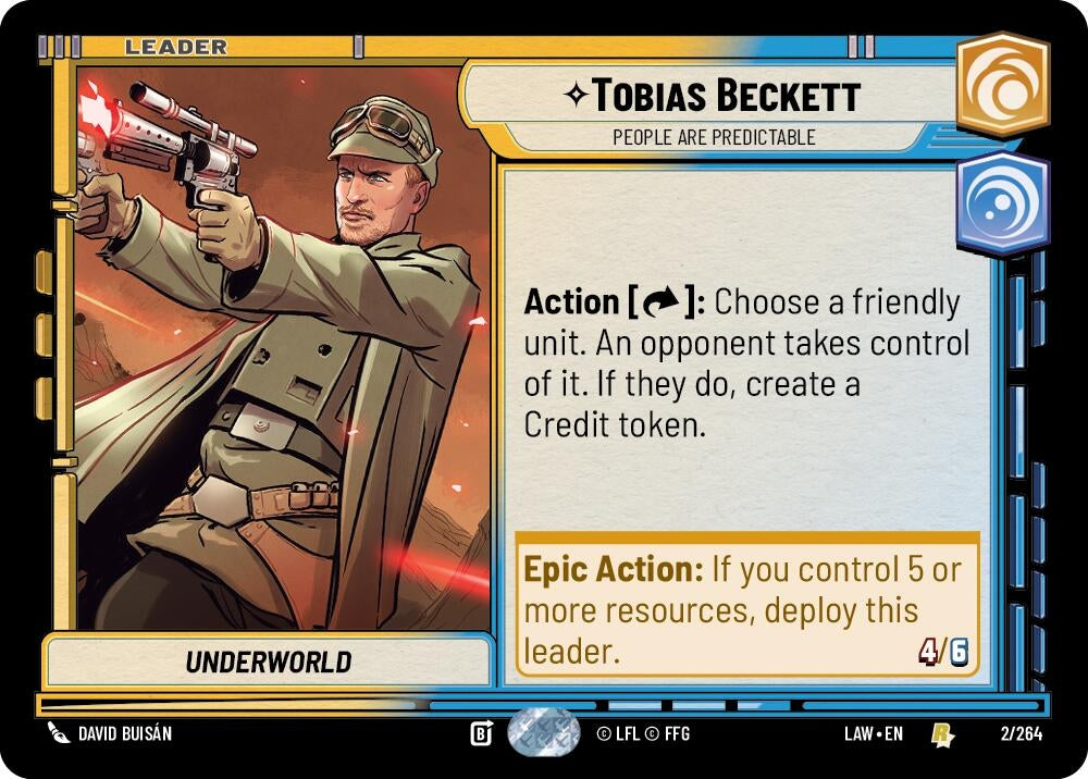Image for Tobias Beckett - People are Predictable (2/264) (A Lawless Time) - Star Wars: Unlimited