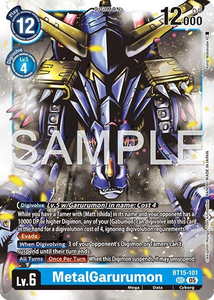 Image for MetalGarurumon (Reprint) (BT15-101 SEC) (Advanced Booster Digimon Generation) - Digimon Card Game
