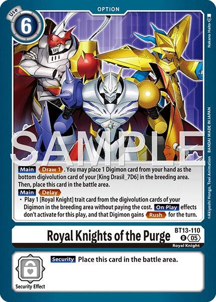 Image for Royal Knights of the Purge (Reprint) (BT13-110 R) (Advanced Booster Digimon Generation) - Digimon Card Game