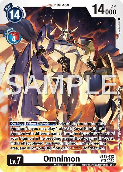 Image for Omnimon - BT13-112 (Reprint) (BT13-112 SEC) (Advanced Booster Digimon Generation) - Digimon Card Game