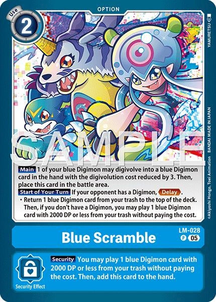 Image for Blue Scramble (Reprint) (LM-028 P) (Advanced Booster Digimon Generation) - Digimon Card Game