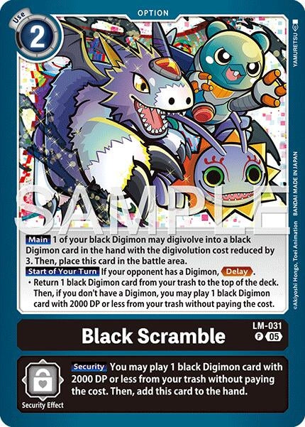 Image for Black Scramble (Reprint) (LM-031 P) (Advanced Booster Digimon Generation) - Digimon Card Game