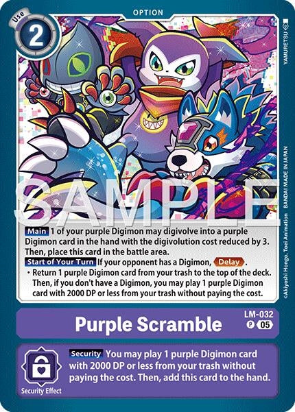 Image for Purple Scramble (Reprint) (LM-032 P) (Advanced Booster Digimon Generation) - Digimon Card Game