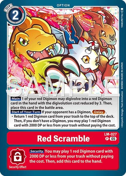 Image for Red Scramble (Reprint) (LM-027 P) (Advanced Booster Digimon Generation) - Digimon Card Game